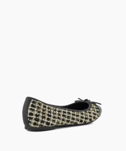 Clearance Hallo - Gold Ballet Pumps