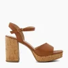 Hot Jacuzzi - Tan Block Heeled Sandals