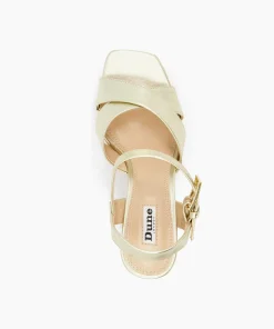 Cheap Jealous - Gold Block Heeled Sandals