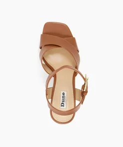 Shop Jealous - Tan Block Heeled Sandals