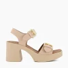 Shop Jenies - Blush Block Heeled Sandals