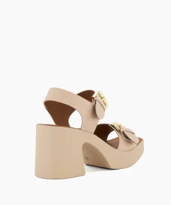 Shop Jenies - Blush Block Heeled Sandals