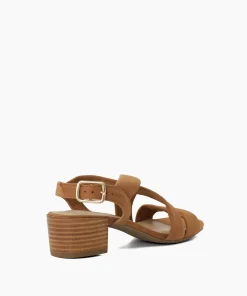 New Jerri - Camel Block Heeled Sandals