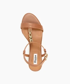 Sale Just - Tan Block Heeled Sandals