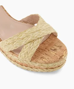 Clearance Kelisa - Beige Wedge Sandals