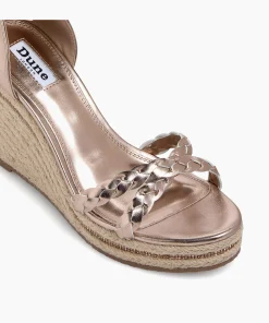 Cheap Khai - Rose Gold Wedge Sandals