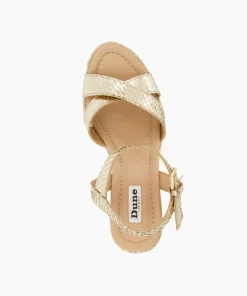 Fashion Kind - Gold Wedge Sandals