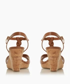 Online Koala - Tan Wedge Sandals