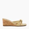 Cheap Kope - Gold Wedge Sandals