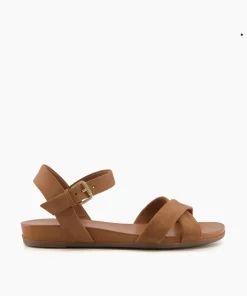 Discount Landie - Camel Wide Fit Sandals