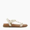 Discount Laurels - Ecru Flat Sandals