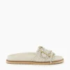 Hot Leileh - Ecru Flat Sandals