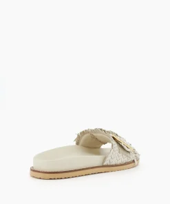 Hot Leileh - Ecru Flat Sandals