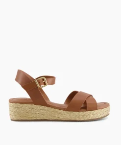 New Linnie - Tan Wedge Sandals