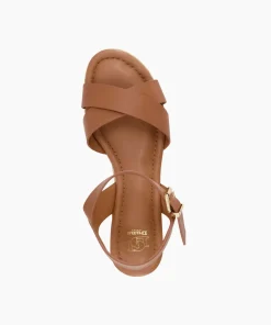 New Linnie - Tan Wedge Sandals