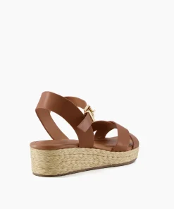 Discount Linnie - Tan Wide Fit Sandals