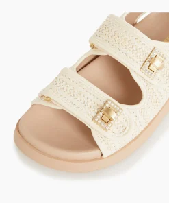 Flash Sale Lockstockk - Natural Flat Sandals