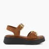Best Sale Loells - Tan Flat Sandals