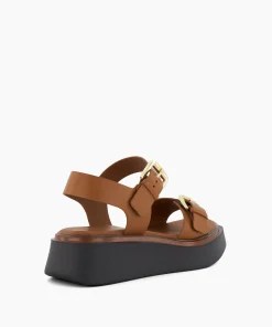 Best Sale Loells - Tan Flat Sandals