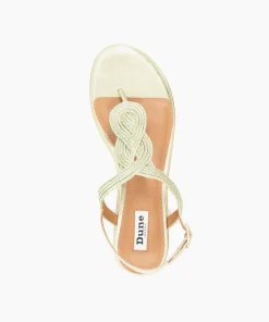 Best Sale Logics - Gold Flat Sandals
