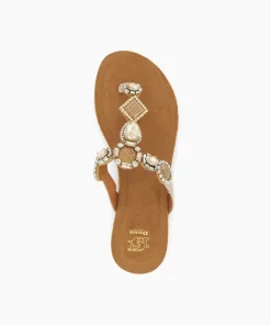 Discount Louise - Ecru Flat Sandals