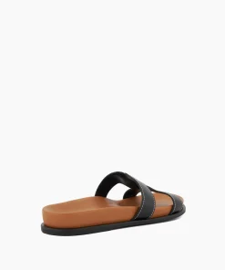Sale Loupa - Black Flat Sandals