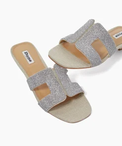 Cheap Loupe - Silver Flat Sandals
