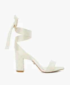 Shop Melodies - Ivory Block Heeled Sandals