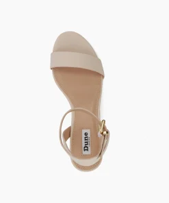 Fashion Memee - Ecru Block Heeled Sandals