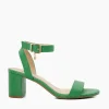 Cheap Memee - Green Block Heeled Sandals