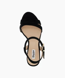Cheap Merisa - Black Block Heeled Sandals