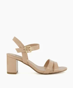 Online Merisa - Nude Block Heeled Sandals