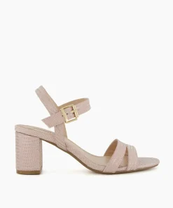 Best Merisa - Rose Gold Block Heeled Sandals