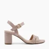 Cheap Merisa - Rose Gold Block Heeled Sandals