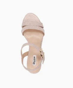 Cheap Merisa - Rose Gold Block Heeled Sandals