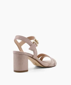 Cheap Merisa - Rose Gold Block Heeled Sandals