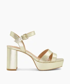 Outlet Molten - Gold Block Heeled Sandals