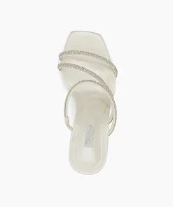 Hot Moonbeam - Ivory Block Heeled Sandals