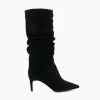 New Slouch - Black Knee High Boots